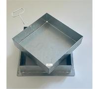 SERVICEWEBSHOP | Chiusino Zincato a Scomparsa - Sigillo Porta Pavimenti in Acciaio, Botola con Maniglia Omaggio Ideale per Interni ed Esterni, Resistente e Facile da Installare (H8 CM, CM 40X40)