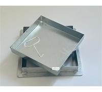 SERVICEWEBSHOP | Chiusino Zincato a Scomparsa - Sigillo Porta Pavimenti in Acciaio, Botola con Maniglia Omaggio Ideale per Interni ed Esterni, Resistente e Facile da Installare (H5 CM, CM 50X50)