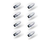 SERVICEWEBSHOP | Connettori Coassiali per Cavi Tv Antenna e Digitale Terrestre, Maschio e Femmina, Antenne TV DVB-C Radio e DVB-T2 per Antenna SAT Coassiale 4K UHD (SET 8 PZ (4 MASCHI + 4 FEMMINE))
