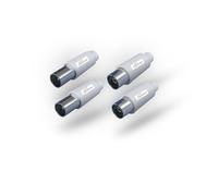 SERVICEWEBSHOP | Connettori Coassiali per Cavi Tv Antenna e Digitale Terrestre, Maschio e Femmina, Antenne TV DVB-C Radio e DVB-T2 per Antenna SAT Coassiale 4K UHD (SET 4 PZ (2 MASCHI + 2 FEMMINE))