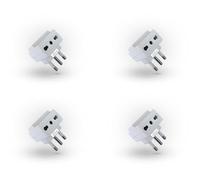 SERVICEWEBSHOP | Kit 4 Pezzi Presa Tripla: 1 Schuko e 2 Bivalenti o 3 Bivalenti, Soluzione Pratica per Presa Multipla e Adattamenti Elettrici in Casa e Ufficio (TRIPLA PRESA - 4 PEZZI)