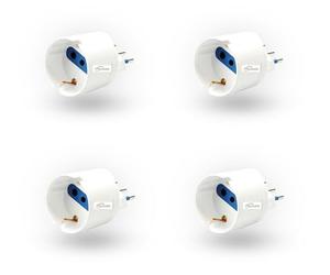 SERVICEWEBSHOP | Kit Riduttori Schuko 10A o 16A in Set da 4 pezzi, Soluzione Pratica per Adattare prese Schuko a Dispositivi Elettrici in Casa e Ufficio. (RIDUTTORE SCHUKO 10 A - 4 PEZZI)
