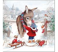 Servietten Weihnachten 20 tovaglioli colorati a 3 strati, 33 x 33 cm, decorazione per tavolo di carta, per inverno e Natale