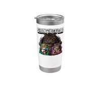 Serving The Cat Lord Funny Feline Royal Master Design Bicchiere termico in acciaio inox doppia parete