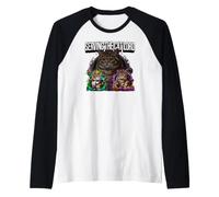 Serving The Cat Lord Funny Feline Royal Master Design Maglia con Maniche Raglan