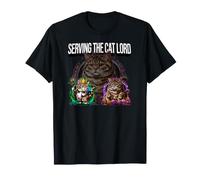 Serving The Cat Lord Funny Feline Royal Master Design Maglietta