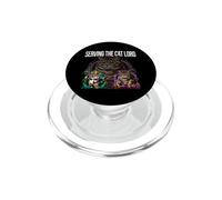 Serving The Cat Lord Funny Feline Royal Master Design PopSockets PopGrip per MagSafe