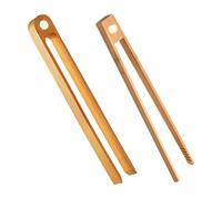 Serving Tongs, Meat Grilling Tools, Magnetic Wooden Utensils with Heat-Resistant Grip, Reliable Bbq Accessory for Pasta Salad Fish Bread Dessert Tea Cooking Camping Kitchen Use, 8.66 Inches