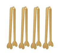 Serving Tongs, Non Stick Buffet Tongs, Creative Heart Shaped Design, 4.8x1.18in Smooth Locking Mechanism, Kitchen Supplies Food Grabber for Candy, Parties, Coffee