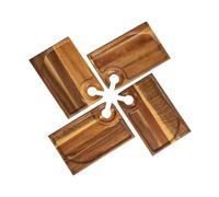 Serving Tray 4 Appetizer Plates And Cheese Board for Parties Practical Snack Tray with Cup Holders for Home Kitchen Weddings Parties Rectangle