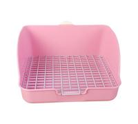 Serving Tray Cage Pet Toilet Corner Tray Corner Toilet for Guinea Pigs Ferrets s Pink