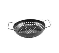Serving Tray Grill Pan Grill Basket Perforated Food Tray with Holes Grilling Tray for Kitchen Home Outdoor Roasting Beach 28.5cmx22.7cmx5cm