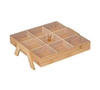 Serving Tray Snack Tray Dessert Fruit Veggie Plate with Clear Lid Nut Bowl Food Tray for Living Room 9 s