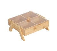 Serving Tray Snack Tray Dessert Fruit Veggie Plate with Clear Lid Nut Bowl Food Tray for Living Room 4 s