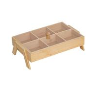 Serving Tray Snack Tray Dessert Fruit Veggie Plate with Clear Lid Nut Bowl Food Tray for Living Room 6 s