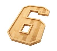 Serving Tray | Wooden Reusable Number Table Decor - Cheese Board Food Serving Platter,for Charcuterie Candy Cookie Cake Dessert Home Birthday Party Wedding Holiday