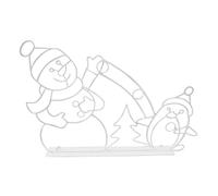 Servito prima di Natale Fun divertente Snowball Fight String a corda leggera, giardino da esterno Snow che brilla il segno decorativo in cornice, decorazione per patio da giardino di Natale per la ce