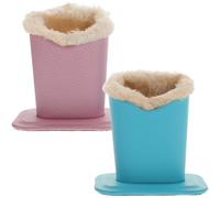 Servitore di occhiali da occhiali in pelle 2 pezzi Porta di occhiali protettivi