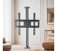 Servitore per pavimento TV LCD-Porta rotante a parete di partizione rotante a 360 gradi, supporto per il soffitto TV in inclinazione regolabile, adatta a 32-55 pollici (86-114 cm)