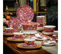 Servizi da tavola in porcellana bone china, Bone China Dinner Set - 68 Piece High-End Luxury Tableware with Plates(A)