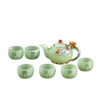 Servizi da tè, servizi da tè gongfu in ceramica ci Enamel jade Kung Fu tea set service, afternoon teapot business gifts housewarming Christmas lady tea party set gift.