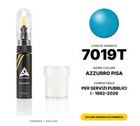 Servizi Pubblici I 7019T Azzurro Pisa Colore Abbinato Vernice Ritocco Set