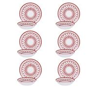 Servizio 12 piatti porcellana Gelsira rosso