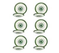 Servizio 12 piatti porcellana Margò verde