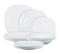 Set piatti Parma in vetro opale, 18 pezzi