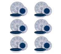 Servizio 18 piatti porcellana Ariel blu
