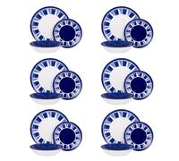 Servizio 18 piatti porcellana Otis blu