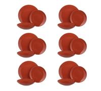 Servizio 18 piatti terracotta mattone Style multicolore
