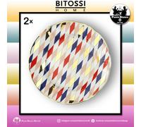 Servizio 2 piatti da frutta in porcellana per cucina ristorante bar Abracadabra