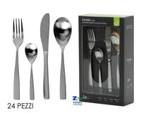 SERVIZIO 24 PZ POSATE KISARA SATIN IN ACCIAIO INOX STILE ELEGANTE ART. 77979