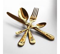 Servizio 49 pezzi Venere Oro in Acciaio Inossidabile, colore Oro, Lavorazione della supperficie con impiantazione di Titanio PVD Oro