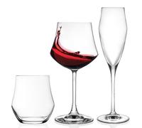 RCR Ego Set 18 bicchieri Black Edition Qualità 6 Calici Vino, Acqua, Flute.
