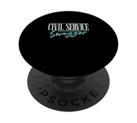 Servizio civile Swagger Divertente Servizio pubblico Un funzionario pubblico PopSockets PopGrip Adesivo