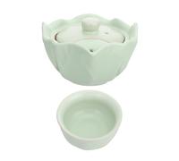 Servizio da Tè in Ceramica Verde Portatile per Casa