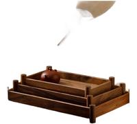 Servizio da tè in legno di noce legno massello stile vintage per uso tavola da