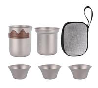 Servizio da tè Kung-Fu - Set di tazze da tè, leggere e robuste, elegante servizio da tè a doppio strato, design facile da usare per gli amanti del tè