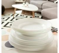 Servizio di 6 Piatti bianco in vetro opale Arcopal serie Luminarc Every day