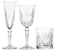 Servizio di Bicchieri Calici in Vetro Melodia 18 Pezzi RCR