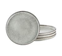 Servizio di Piatti da 4 Pezzi, Piatti da Dessert per 4 Persone, Piatti Piatto/Ciotole per Cereali/Piatti Fondi/Piatti Tognana/Tazza, Adatto per Forno e Microonde - 20CM