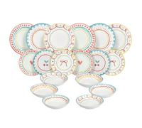 Tognana Cherry Pop, Servizio piatti per 6 persone 18 pezzi, porcellana, multicolor