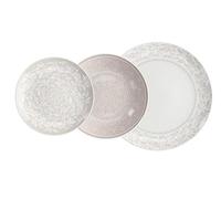 Servizio di Piatti da Tavola in Ceramica Celine Beige 18 Pezzi Tognana