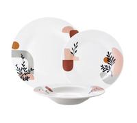 Servizio di Piatti da Tavola in Ceramica Trend Maiorca 18 Pezzi