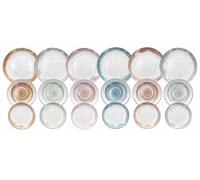 Servizio di Piatti da Tavola in Porcellana Madison Sienna 18 Pezzi