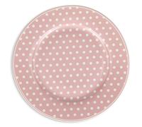 Servizio di piatti piani Isabelle Rose a pois Shabby chic in porcellana 6pz 5095