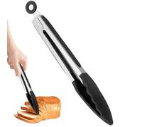 Servizio Di Pinze Alimentari - Strumento Di Servizio Di Carne | Attrezzature Per Selettore Di Pasto Da Cucina Nera | Lo Chef Servirà Attrezzature Per Griglia Di Blocco Di Blocco | Maniglia Ergono