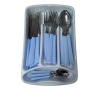 Servizio di Posate 24 Pezzi completo per 6 persone Manici Colorati Ergonomici Ma